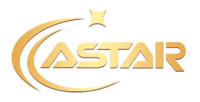 Logo chính thức của sòng bài Astar có màu vàng Gold tinh tế