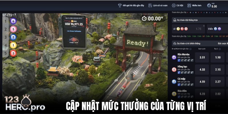 Đường đua rừng đá cung cấp nhiều mức cược