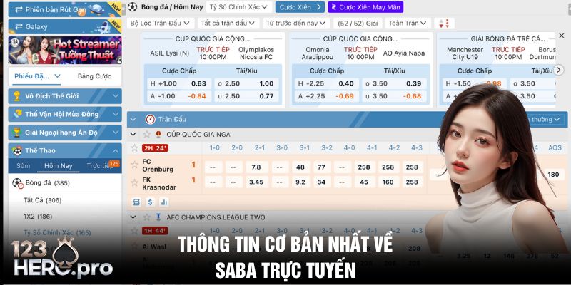 Điểm danh bộ môn, kèo cược SABA nổi bật