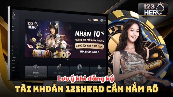 Lưu ý khi đăng ký tài khoản 123Hero cần nắm rõ