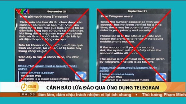 Nhóm lừa đảo qua telegram ngày càng tinh vi ( ảnh VTV)
