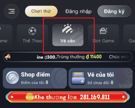 rất nhiều nền tảng cá cược tại Việt Nam đang nở rộ mô hình vé số cào (như 123Hero). Bạn có thể truy cập mục giải trí/tiện ích của các nền tảng để mua vé số cào.